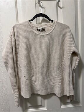 Lucky Brand Cream Crewneck Knit Sweater